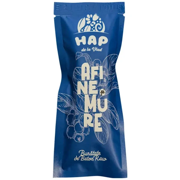 Baton Raw Vegan cu Afine și Mure, 45 g, Hap de la Vlad