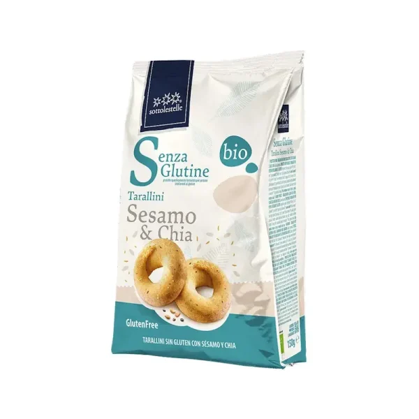 Covrigei Tarallini cu Susan și Chia fără Gluten, 150 g – Sottolestelle