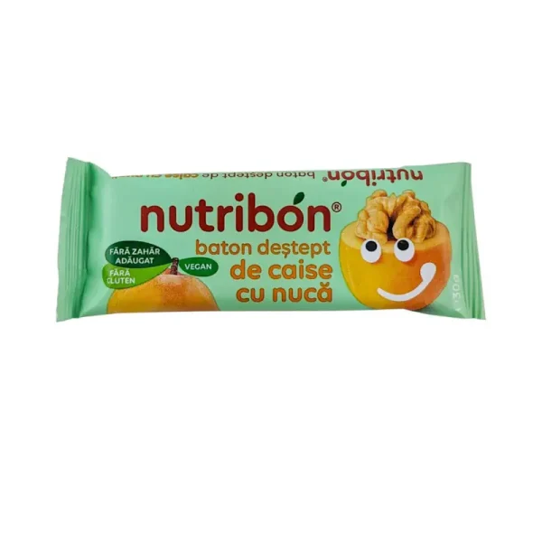 Baton vegan de caise cu nucă, fără gluten, 30g, Nutribon